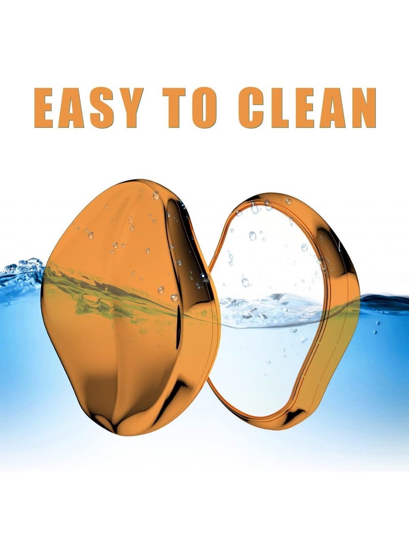 مزيل الشعر الكريستالي السحري، مزيل شعر ناعم كالحرير بدون ألم، أداة إزالة الشعر للرجال والنساء على الذراعين والساقين والظهر والصدر، مزيل شعر لطيف وسريع وسهل (ذهبي) - Image 5